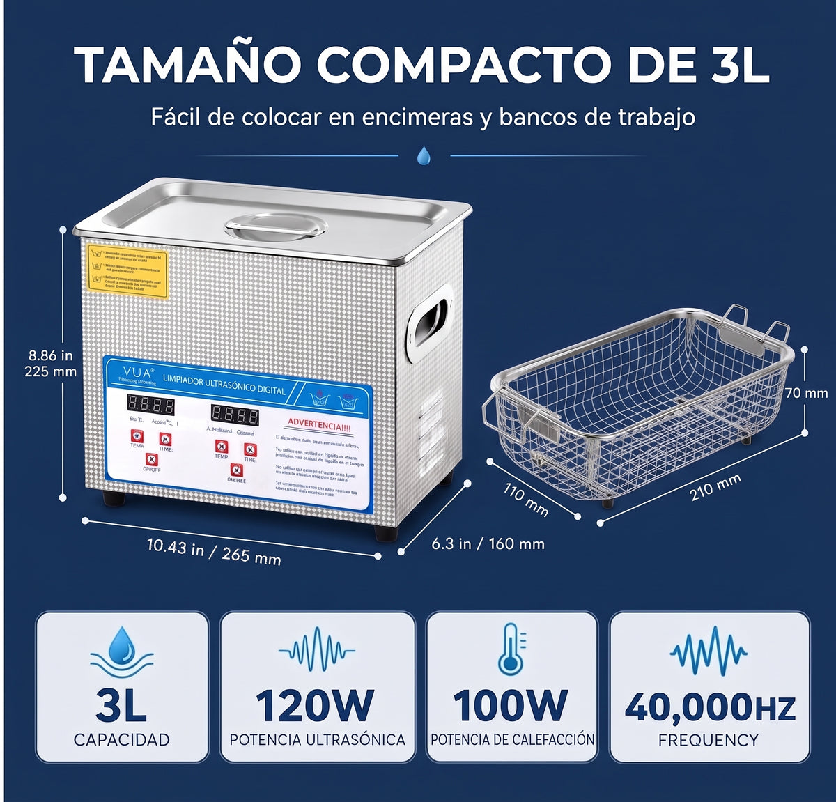 LAVADORA ULTRASONICA 3L