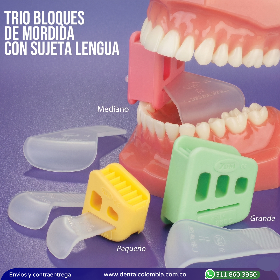 TRIO ABREBOCAS EN BLOQUE CON SUJETA LENGUA