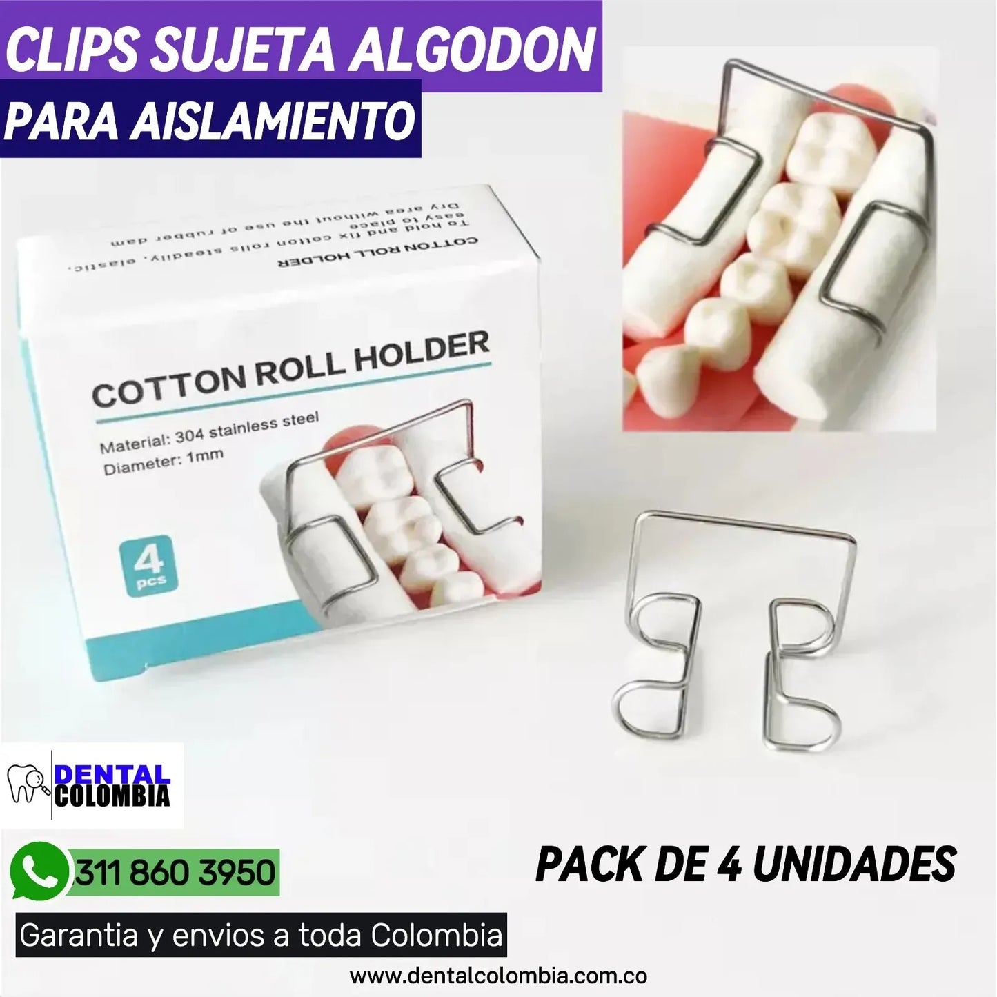 CLIP SUJETADOR DE ALGODON