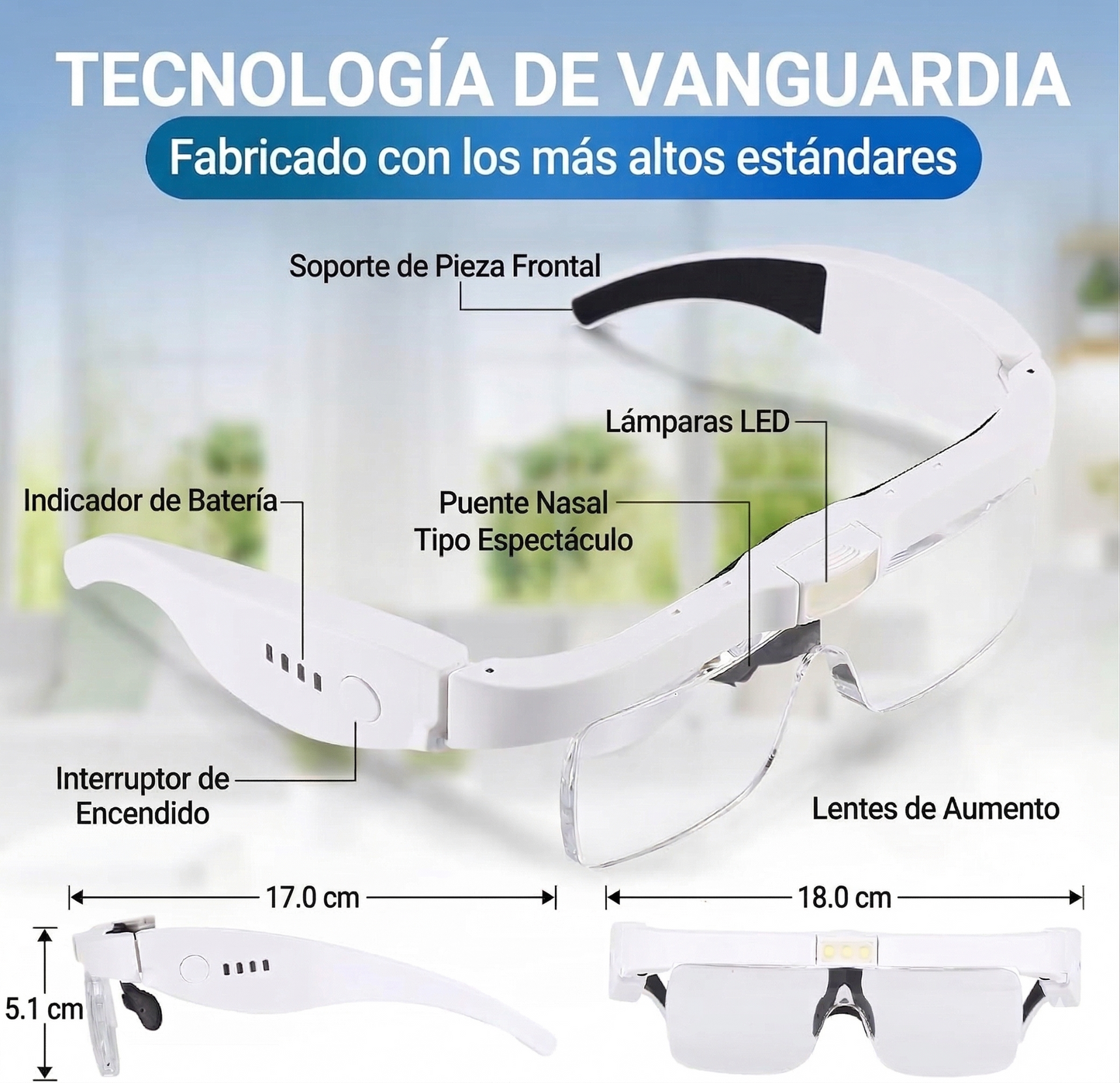 MAGNIFICADOR LED 1.5x - 5.0x