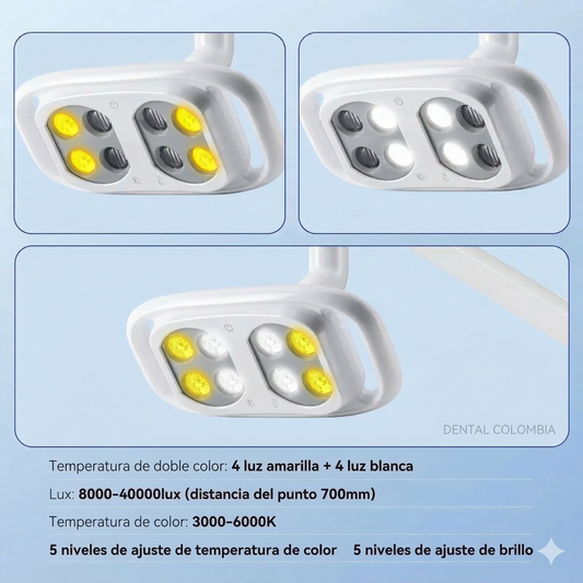 LAMPARA DE UNIDAD DENTAL 8 FOCOS