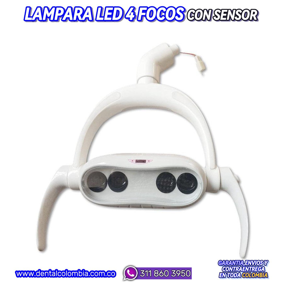 LAMPARA LED 4 FOCOS CON SENSOR