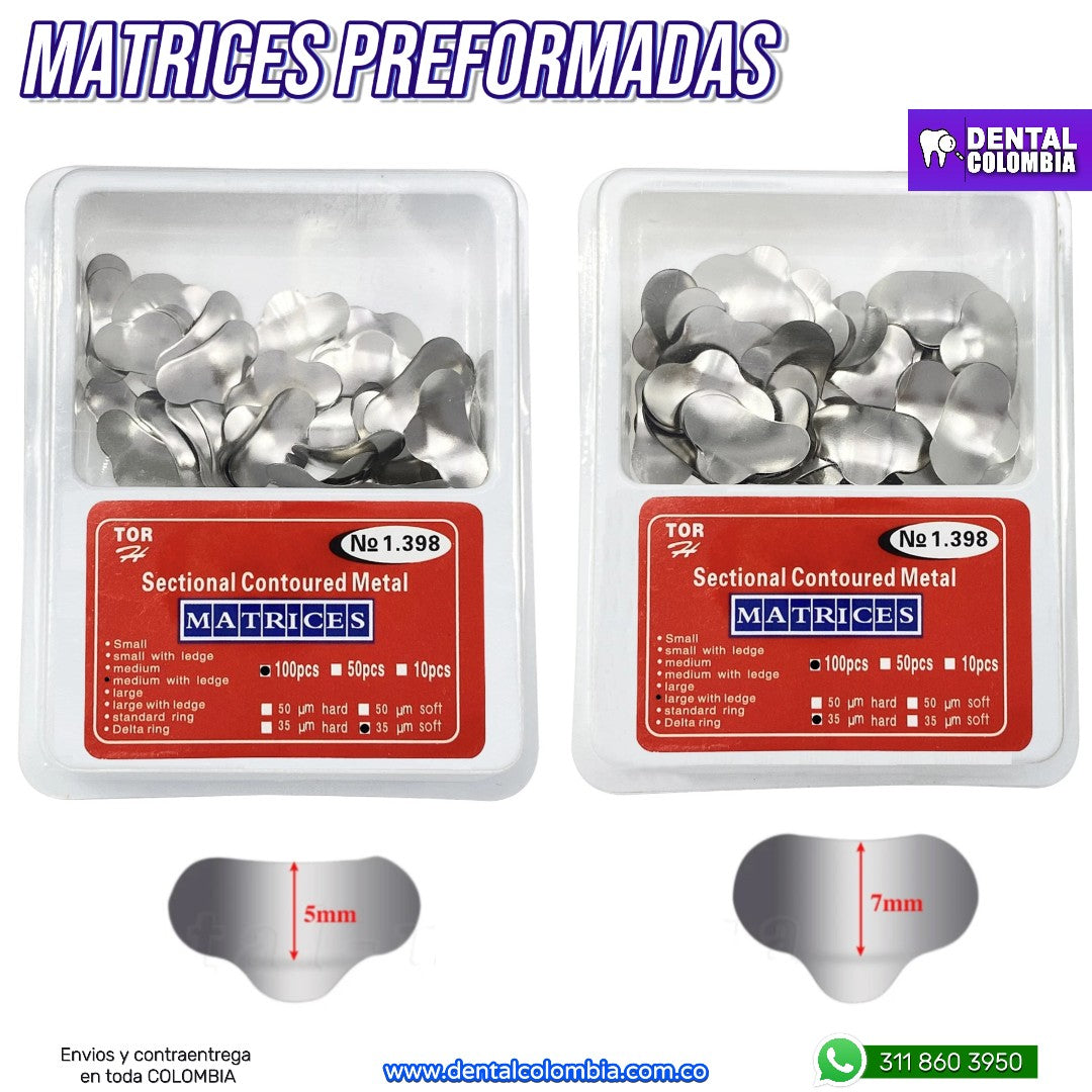 PACK MATRICES PREFORMADAS X100