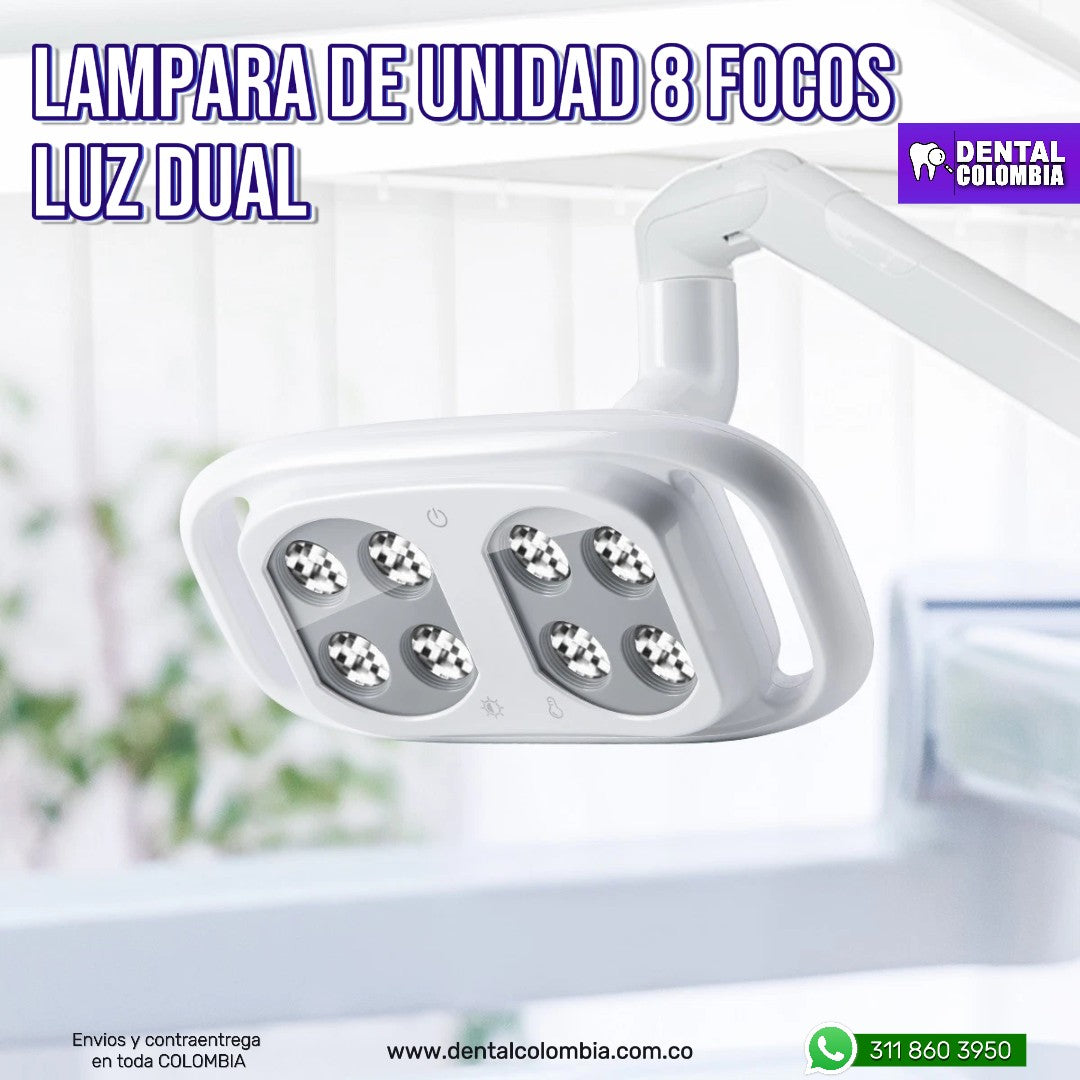 LAMPARA DE UNIDAD DENTAL 8 FOCOS