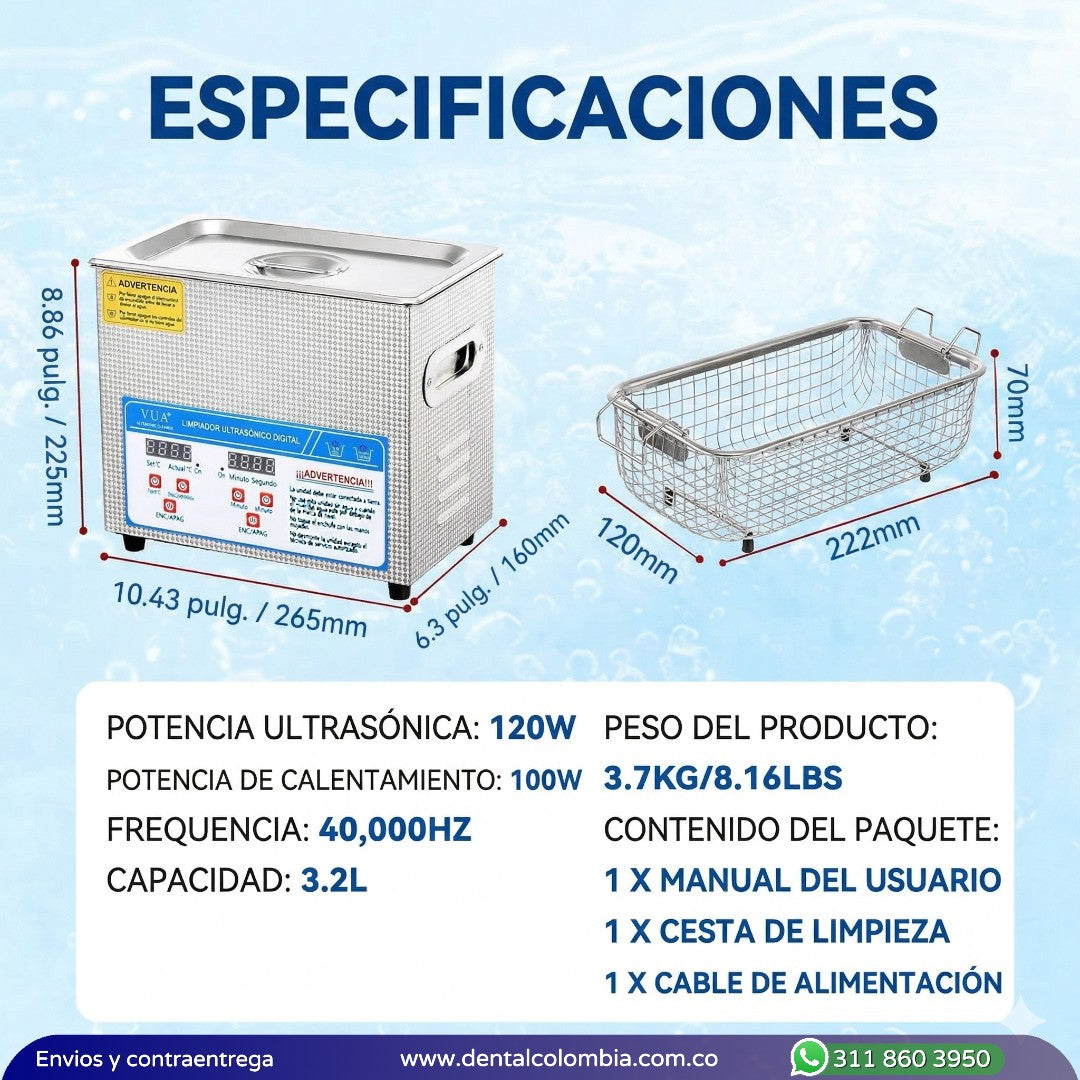 LAVADORA ULTRASONICA  3.2L