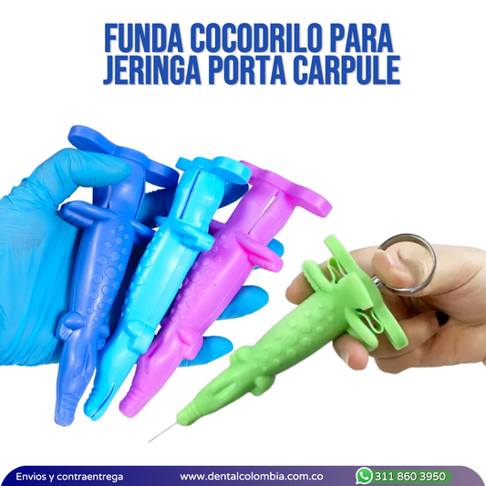 FUNDA COCODRILO PARA JERINGA PORTACARPULE